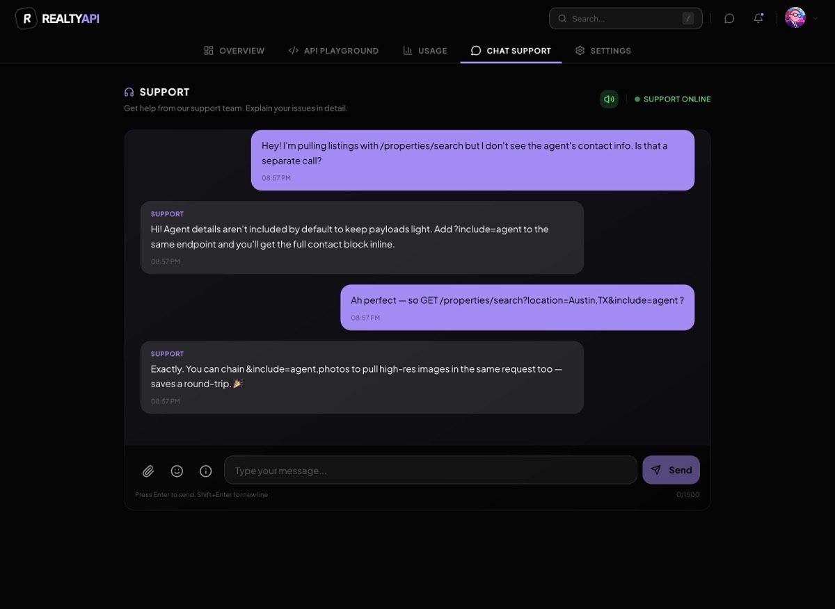 Chat Support